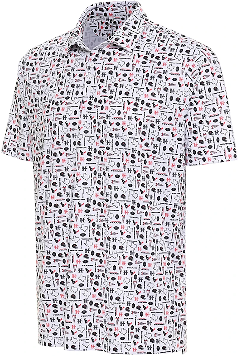 Antigua Men's Houston Texans Lateral Polo