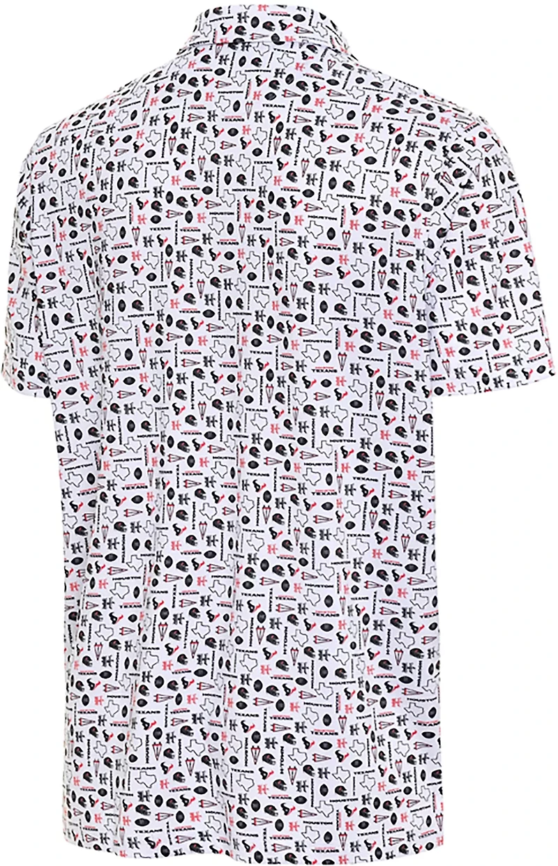 Antigua Men's Houston Texans Lateral Polo