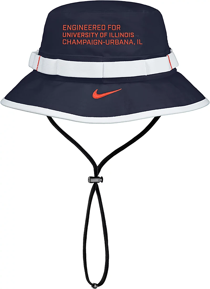Nike Adults' Illinois School Mascot Apex Boonie Bucket Hat