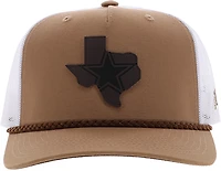 Hooey Adults' Dallas Cowboys Leather Texas Patch Snapback Trucker Cap