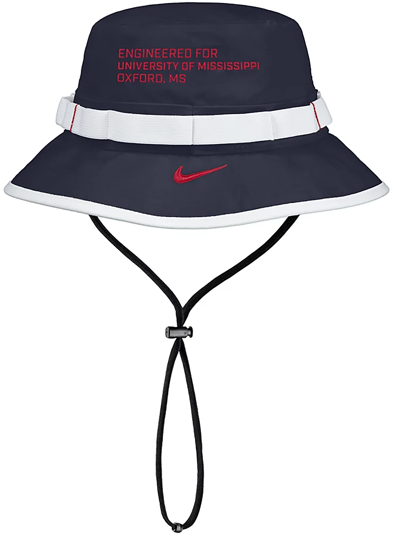 Nike Adults' Ole Miss School Mascot Apex Boonie Bucket Hat