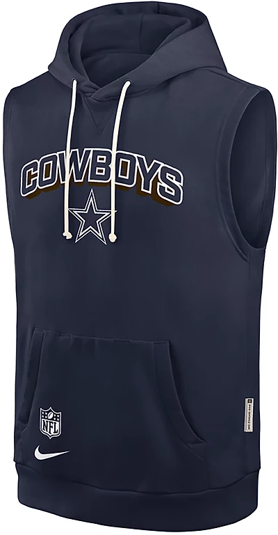 Nike Men's Dallas Cowboys Dri-FIT Sleeveless Fleece Hoodie