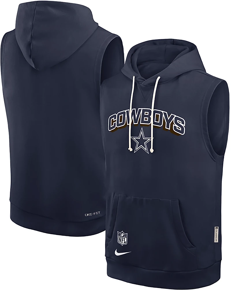 Nike Men's Dallas Cowboys Dri-FIT Sleeveless Fleece Hoodie
