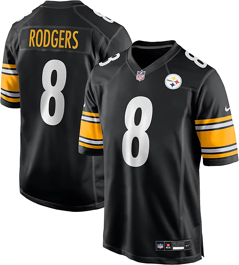 Nike Men's Pittsburgh Steelers Aaron Rodgers #8 Game Home Name & Number Jersey