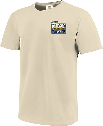 Image One Men's West Virginia Mountaineers Highway Journey to Brawl Comfort Colors Short Sleeve T-shirt