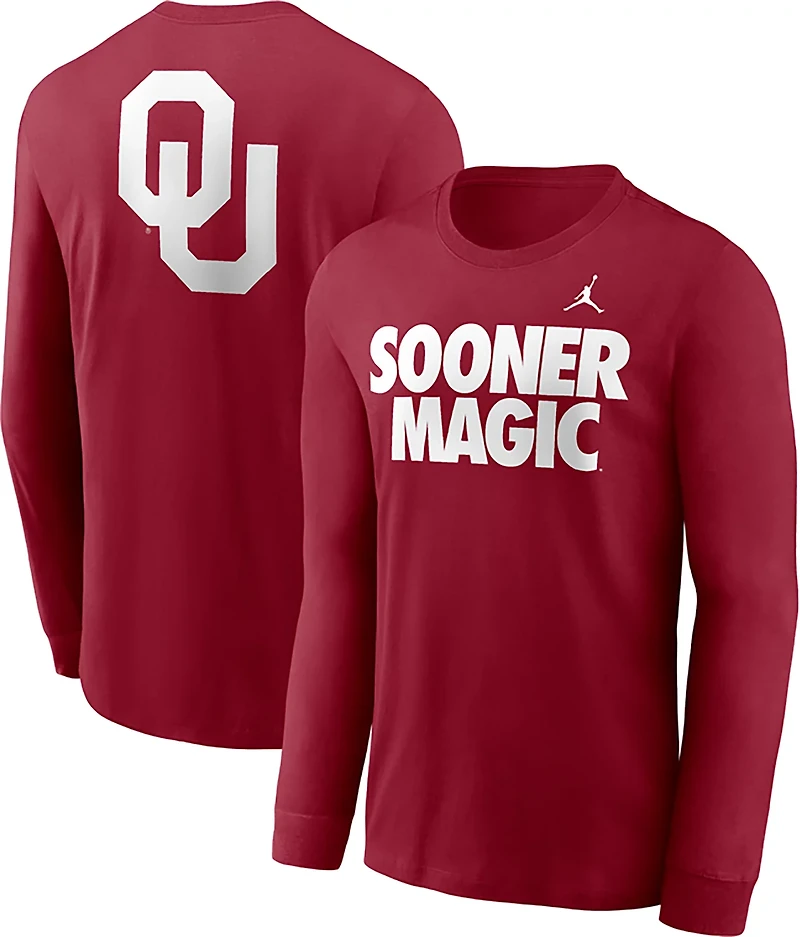 Jordan Men's Oklahoma Slogan Double Sided Long Sleeve T-shirt