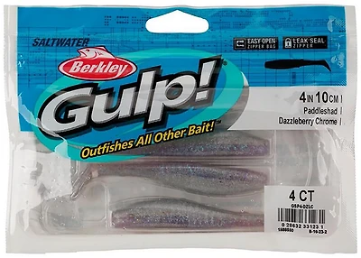 Berkley Gulp! 3 Saltwater Paddleshad Soft Baits 4-Pack