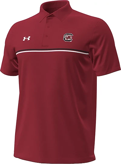 Under Armour Men's South Carolina Gamecocks Drive Chest Stripe Polo Shirt