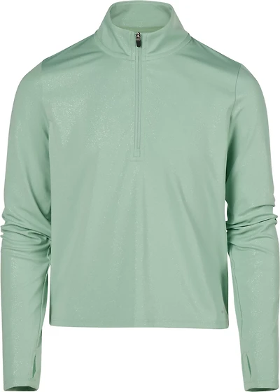 BCG Girls' 4-7 Sparkle 1/4-Zip Top