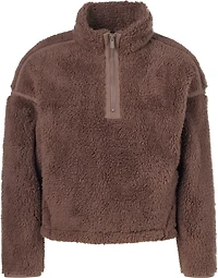 BCG Girls' Cozy Emboss 1/4-Zip Sherpa Top
