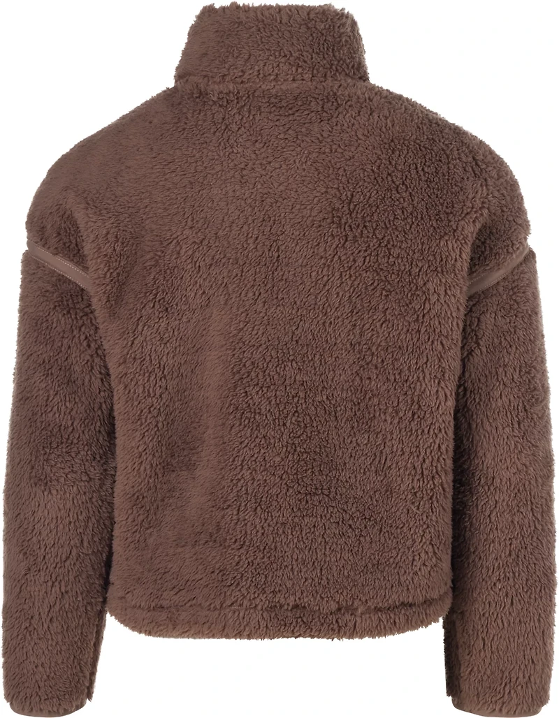 BCG Girls' Cozy Emboss 1/4-Zip Sherpa Top