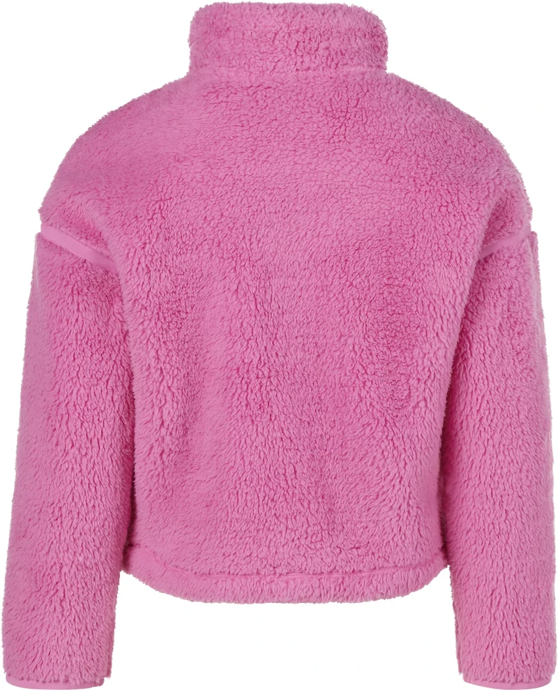 BCG Girls' Cozy Emboss 1/4-Zip Sherpa Top