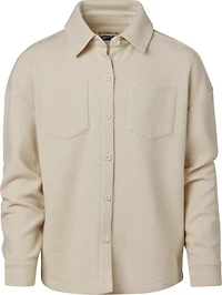 Magellan Outdoors Girls' Campfire Waffle Long Sleeve Button Down Shirt