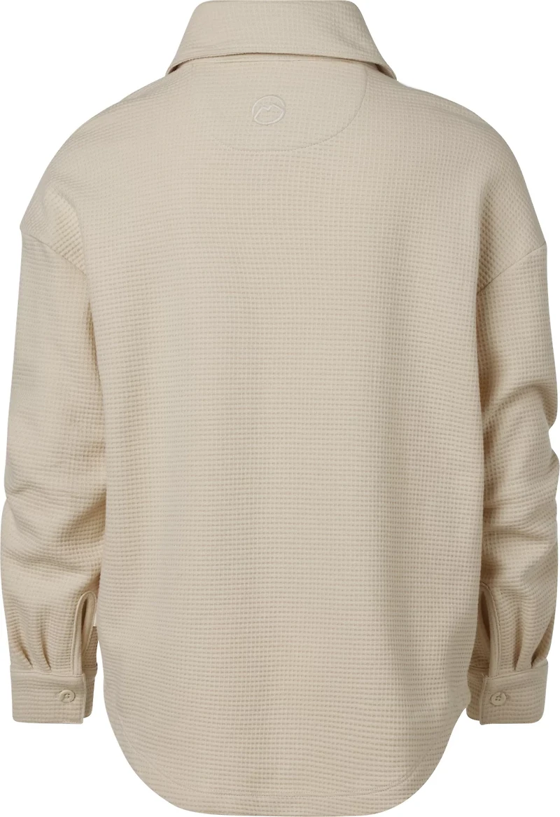 Magellan Outdoors Girls' Campfire Waffle Long Sleeve Button Down Shirt
