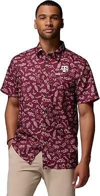Columbia Sportswear Men's Texas A&M University CLG Super Slack Tide Button-Up Shirt