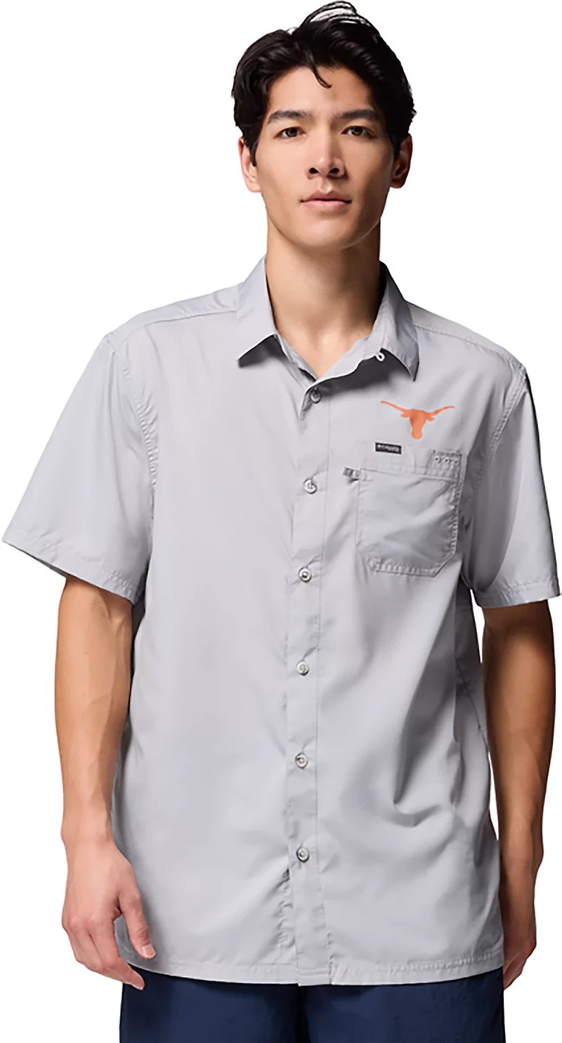 Columbia Sportswear Men's University of Texas CLG Slack Tide Camp Button-Up Shirt