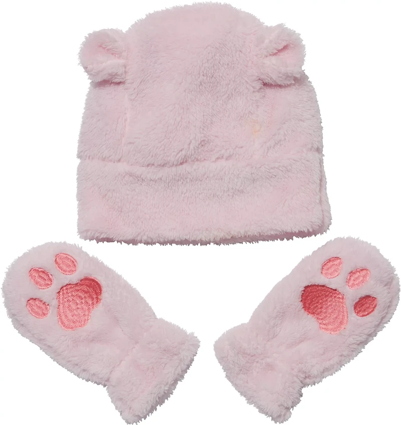 Magellan Outdoors Toddler Girls' Fleece Hat and Gloves Set