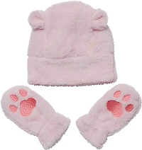 Magellan Outdoors Toddler Girls' Fleece Hat and Gloves Set