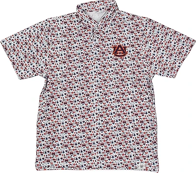 Wes & Willy Boys' Auburn Allover Tailgate Polo Shirt