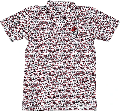 Wes & Willy Boys' Georgia Allover Tailgate Polo Shirt