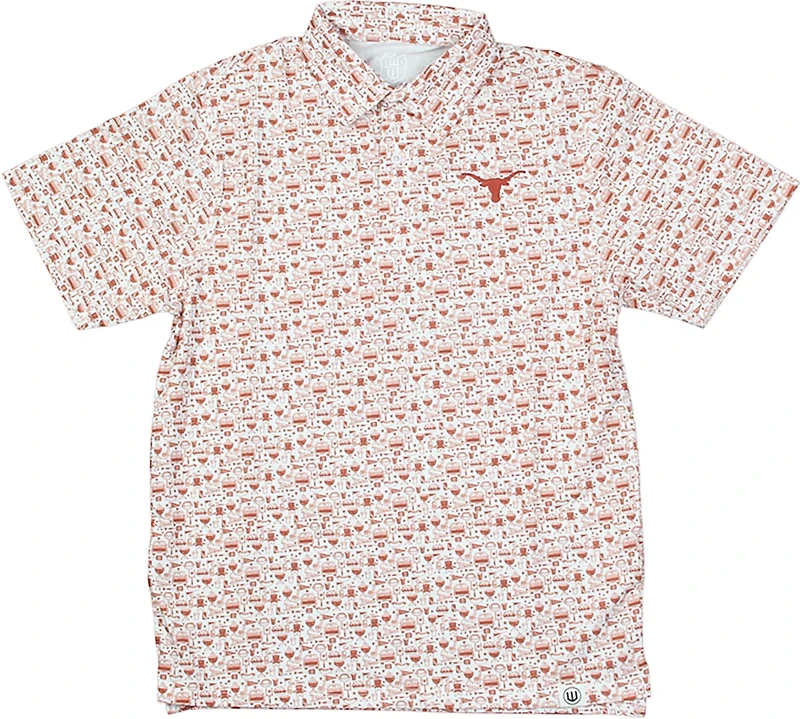 Wes & Willy Boys' Texas Allover Tailgate Polo Shirt