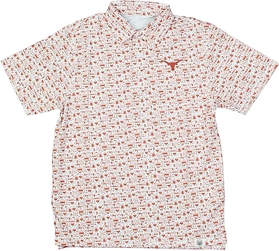 Wes & Willy Boys' Texas Allover Tailgate Polo Shirt