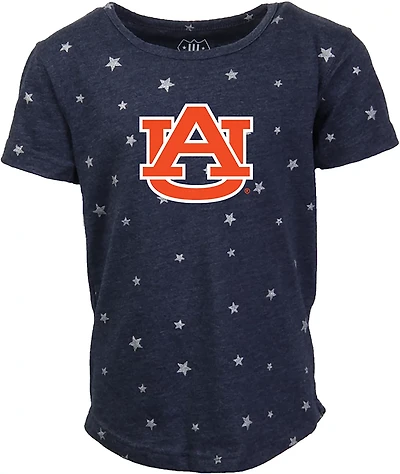 Wes & Willy Girls' Auburn Shimmer Star T-shirt