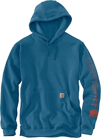Carhartt Men's Loose Fit Midweight Signature Sleeve Logo Hooded Sweatshirt