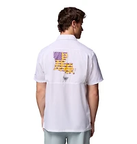 Columbia Sportswear Men's Louisiana State University CLG Slack Tide Camp Button-Up Shirt