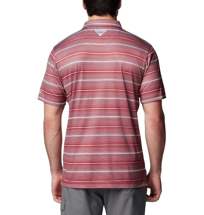 Columbia Sportswear Men's University of Alabama Stripe Super Terminal Tackle Polo Shirt