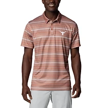 Columbia Texas Longhorns PFG Super Terminal Tackle Omni-Shade Stripe Polo