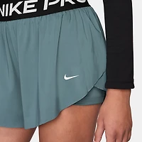 Nike Girls' Pro Dri-FIT 2 1 Knit Shorts 3