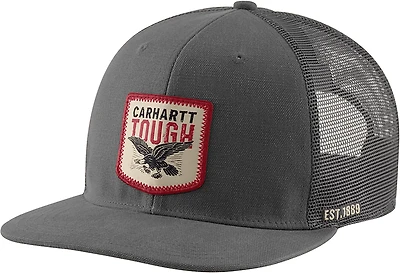 Carhartt Men's Washed Duck Flat Brim Eagle Graphic Cap