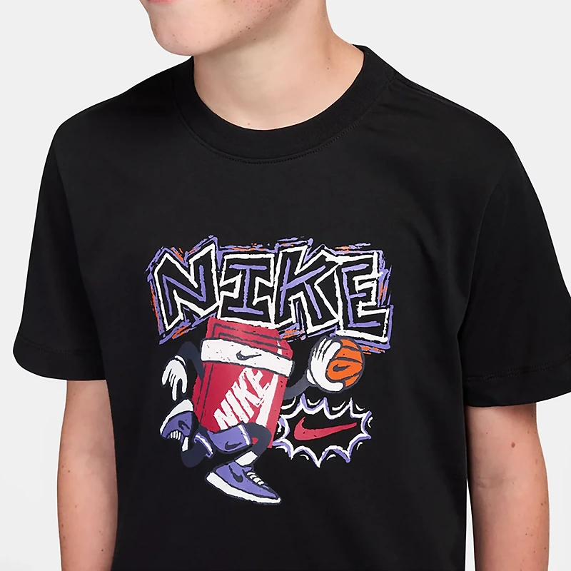 Nike Boys' Sportswear Boxy Hoops Graphic T-shirt