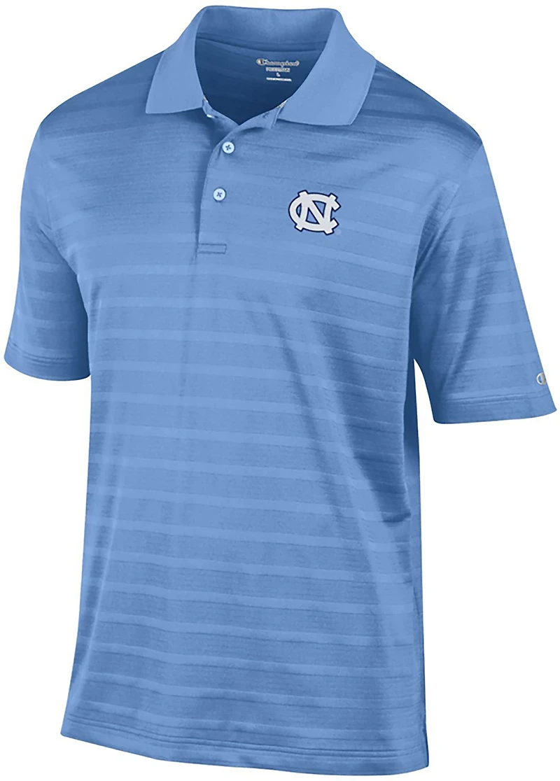 Champion Men's North Carolina Tar Heels Primary Logo Textured Solid Polo