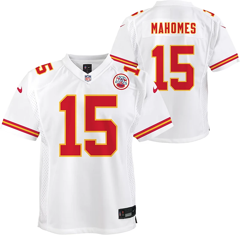 Nike Boys' Chiefs Patrick Mahomes Road Game Player Name & Number Jersey