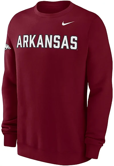Nike Men's Arkansas Team Fleece Club Crew