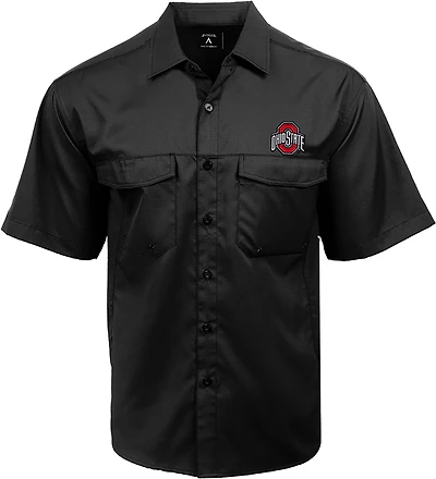 Antigua Men's Ohio State University Game Day Fishing Shirt