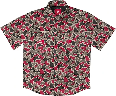 Amigo Men's Georgia Field and Fish Short Sleeve Shirt Bulldogs