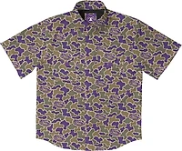 Amigo Men's LSU Field and Fish Short Sleeve Shirt Louisiana State University Tigers