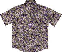 Amigo Men's LSU Field and Fish Short Sleeve Shirt Louisiana State University Tigers