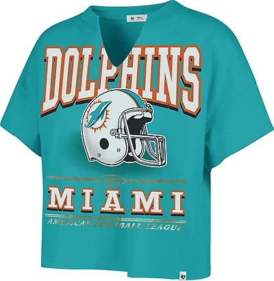 47 Women's Dolphins Elation Oversize Notch Neck T-shirt