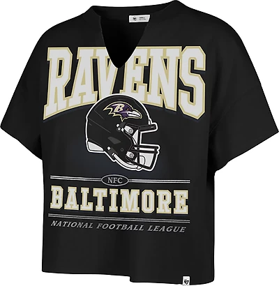 47 Women's Ravens Elation Oversize Notch Neck T-shirt
