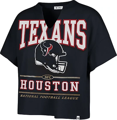 47 Women's Texans Elation Oversize Notch Neck T-shirt