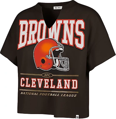 47 Women's Browns Elation Oversize Notch Neck T-shirt