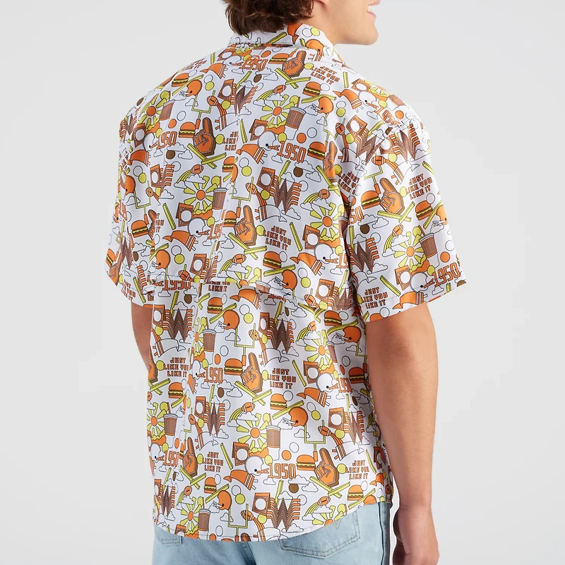 Magellan Outdoors Whataburger Men's Laguna Madre Happy Crazy Fun Fishing Shirt