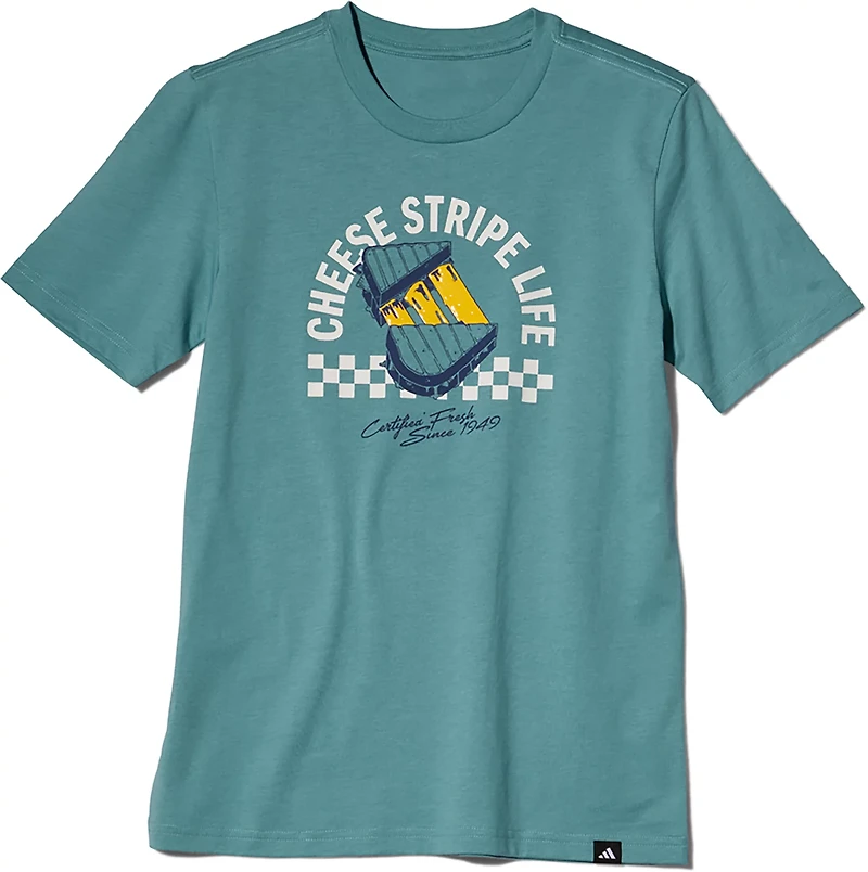 adidas Boys' Cheese Stripe Life Short Sleeve Graphic T-shirt