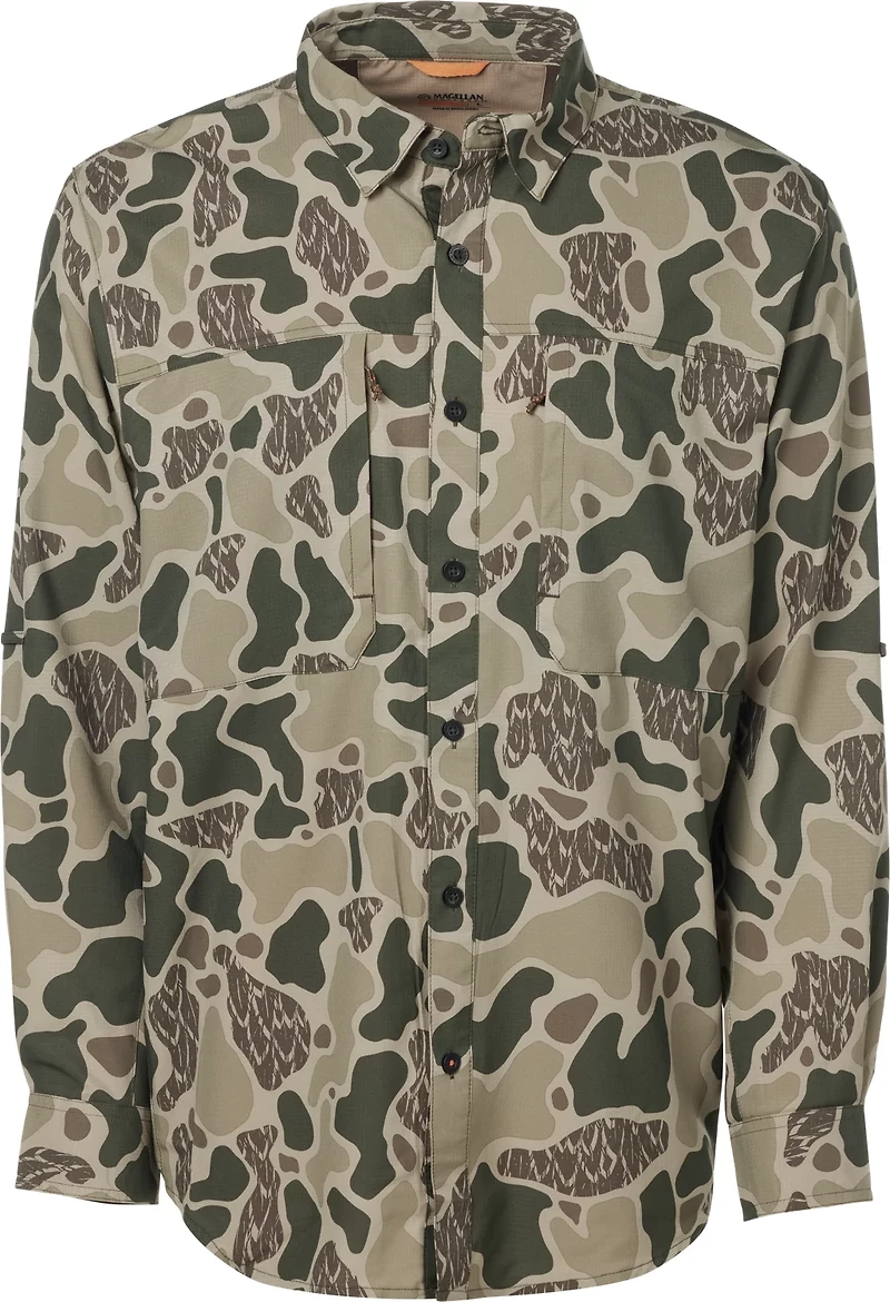 Magellan Outdoors Men's Lightweight Ripstop Button Down Long Sleeve Shirt
