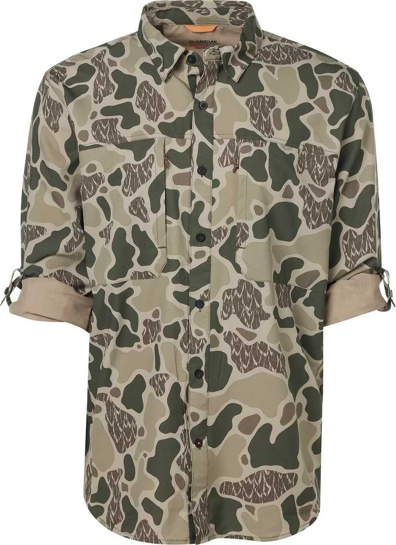 Magellan Outdoors Men's Lightweight Ripstop Button Down Long Sleeve Shirt