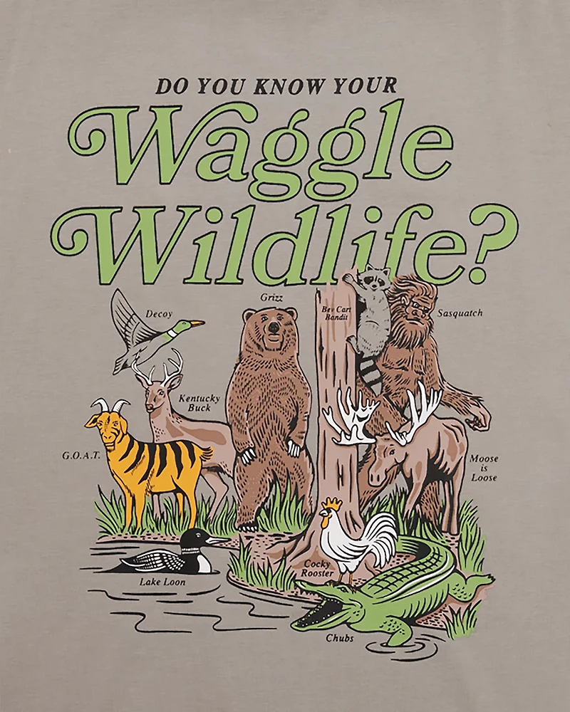 Waggle Men's Wildlife Graphic T-shirt